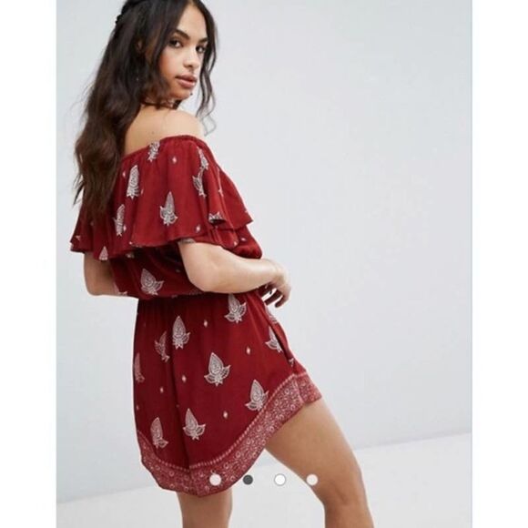 Faithfull Paisley Print Bardot Romper 2 - Picture 13 of 15